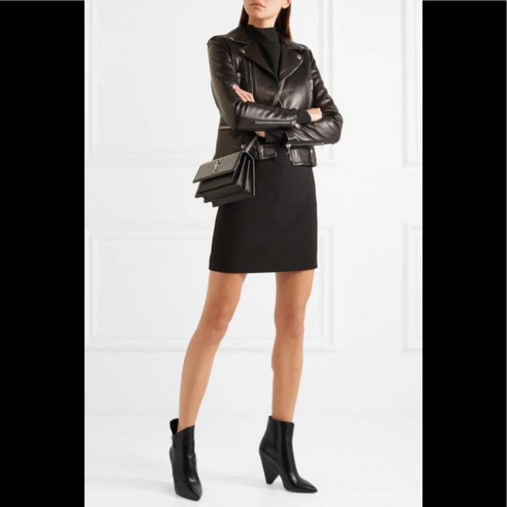 Saint Laurent Niki Leather Ankle Boots - Picture 2 of 8